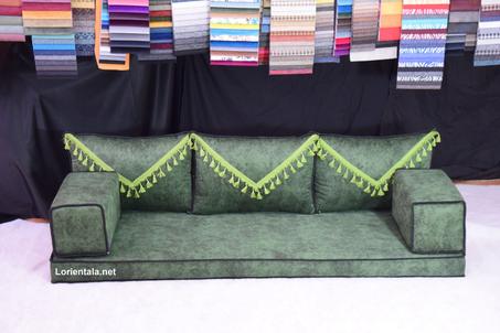 Oriental Green Floor seating sofa living room, Arabic Turkish Moroccan Home Decor Couch