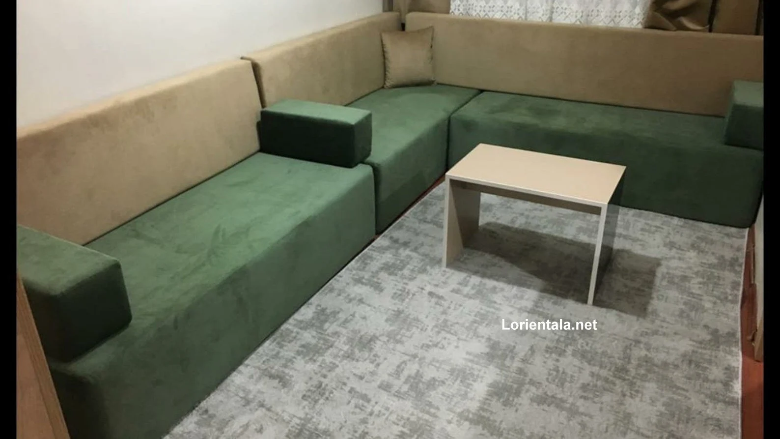 Emerald Green Arabic Seating, Sectional Sofa, L Shaped Arabic