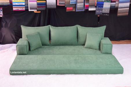 Green Floor cushions Arabic seating sofa living room, Oriental Moroccan Home Decor Couch