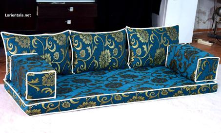 Oriental Green Floor seating sofa living room, Arabic Turkish Moroccan Home Decor Couch