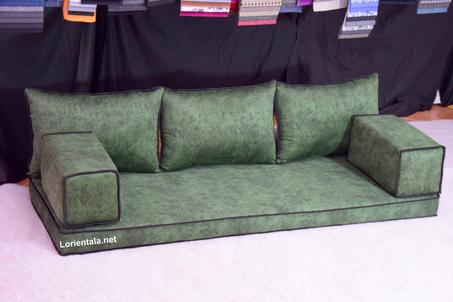 Oriental Green Floor seating sofa living room, Arabic Turkish Moroccan Home Decor Couch