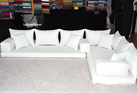 L SHAPED VELVET white Oriental Floor Seating Sofa Cushions Turkish Moroccan Home Decor