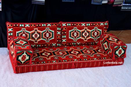 Oriental Red Floor seating sofa living room, Arabic Turkish Moroccan Home Decor Couch