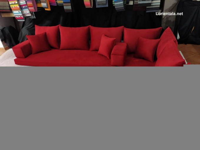 Arabic Seating Home Decor Floor Seat Sofa Oriental Jalsa Sofa Set Kilim Red FOAM 