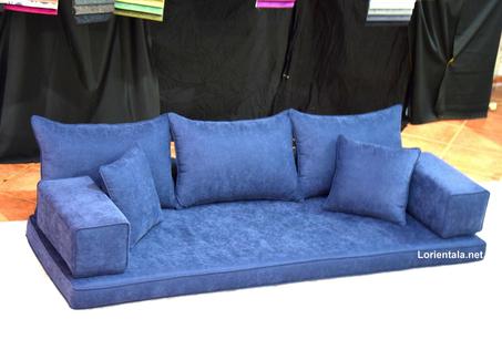 Blue Color Floor seating sofa living room, Arabic Oriental Moroccan Home Decor Couch
