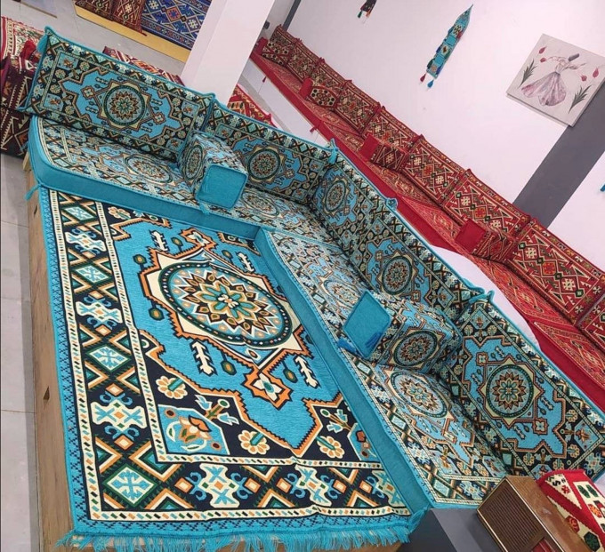 Turkish, Arabic Floor Seating, Sofa, Oriental Majlis, Cushions