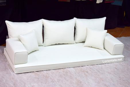 FAUX LEATHER Floor seating sofa living room, Arabic Oriental Moroccan Home Decor Couch