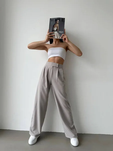 Pantalon wide leg