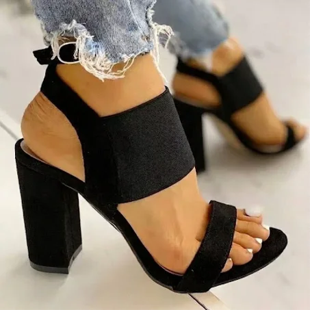 Sandale/T02 Noir 8CM