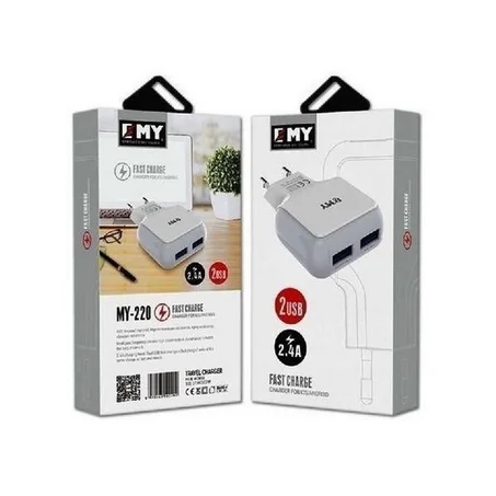 Chargeur USB 2 Ports EMY MY-220