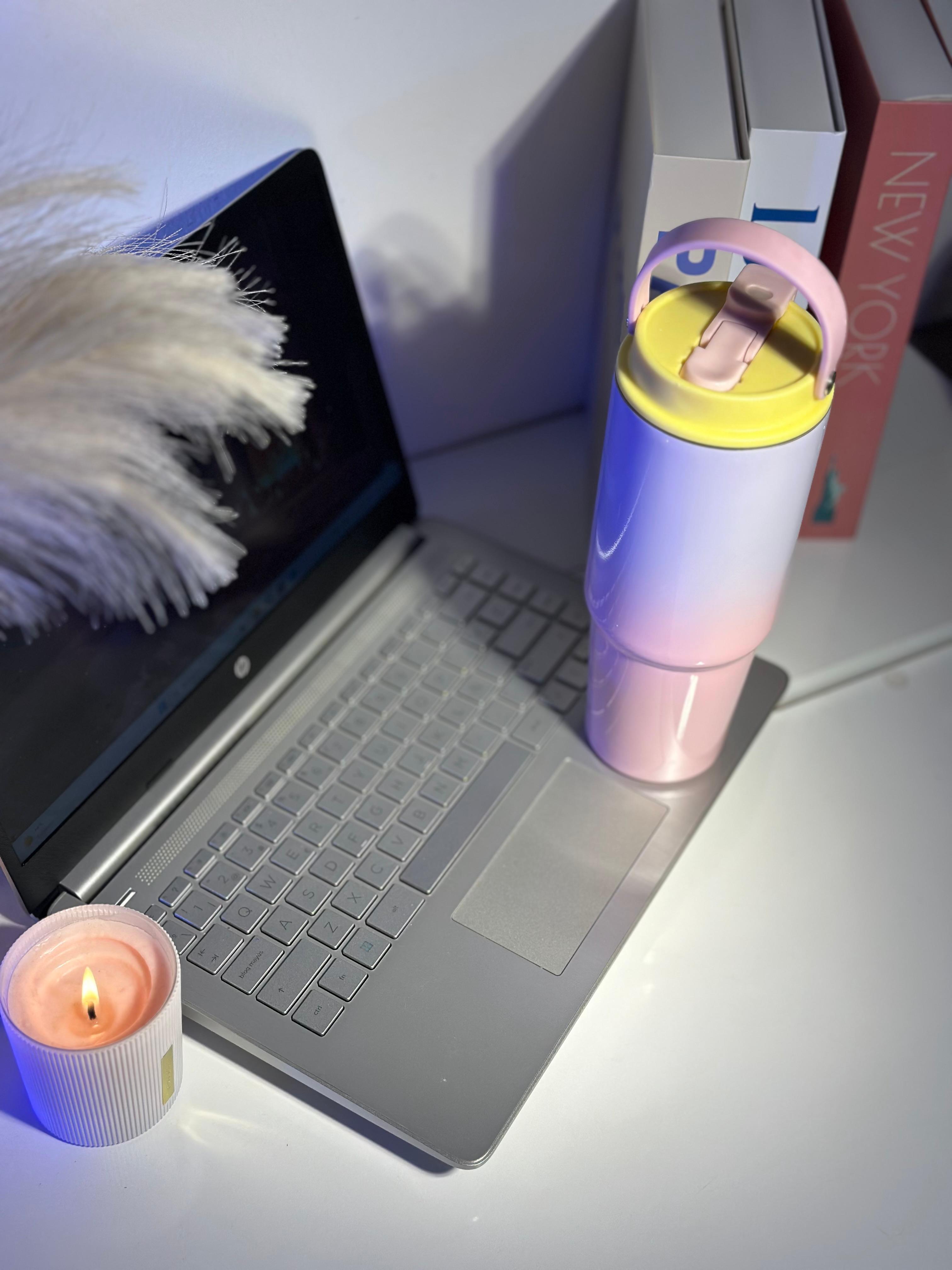 Portable Water Cup Vacuum Thickened Progressive Color Cup Stainless Steel Thermos Cup Large Capacity Car Cup