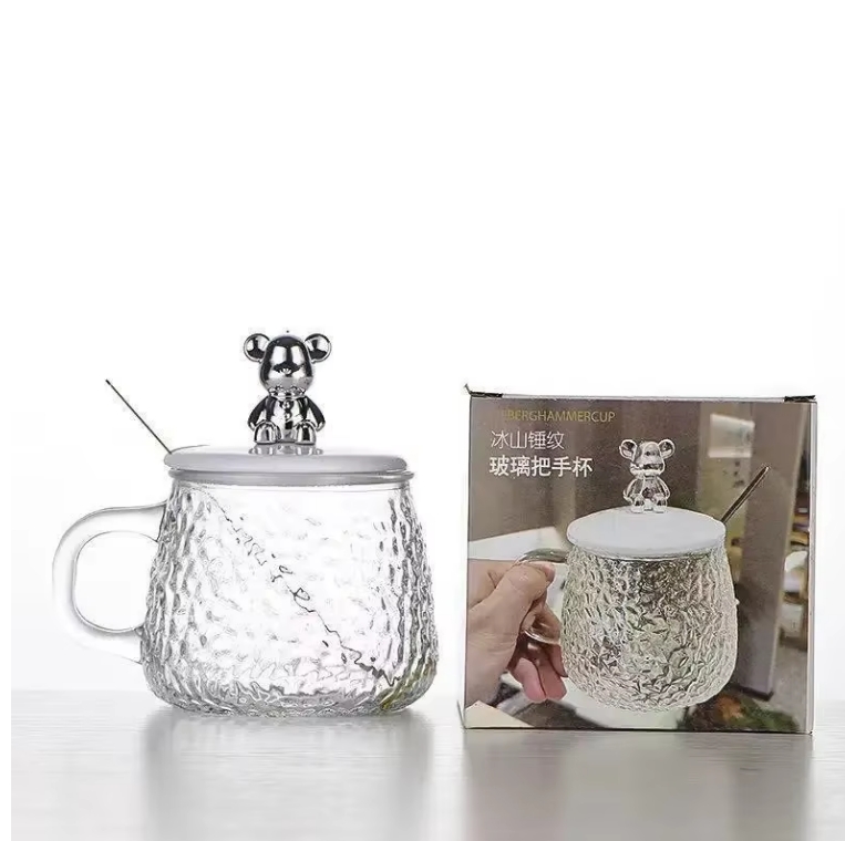 400ml Hammer Pattern Coffee Bear Cup Juice Glass Mug°