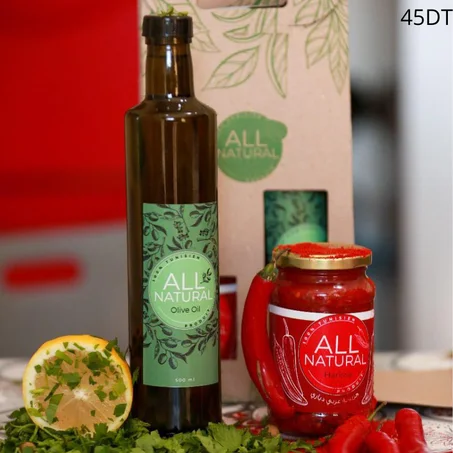 pack:  huile d'olive 500ml et harissa diyeri 500g