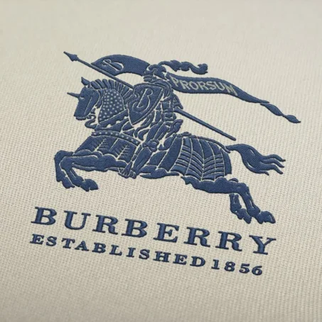 "Burberry Logo Embroidery Design - Compatible with All Machine Formats"