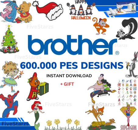 Machine Embroidery Designs Collection Brother  - over 600,000 embroidery files in PES. Also compatible with Babylock and Deco machines