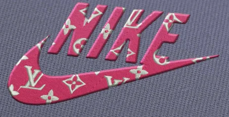 "Nike x Louis Vuitton Logo Embroidery Design - Compatible with All Machine Formats"