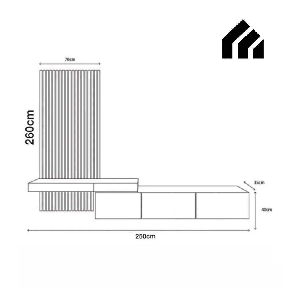 Meuble TV Nevado avec Habillage mural