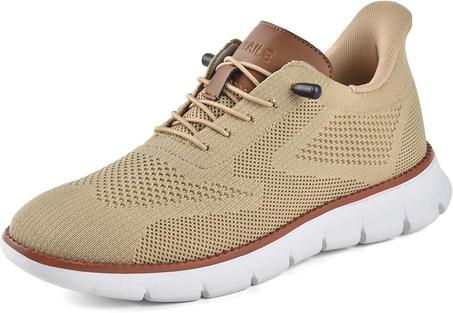 SITAILE Zapatos de vestir casuales sin cordones, con soporte de arco, cómodos zapatos sin cordones para hombres, manos libres, ligeros, transpirables, con cordones, zapatos Oxford para camina