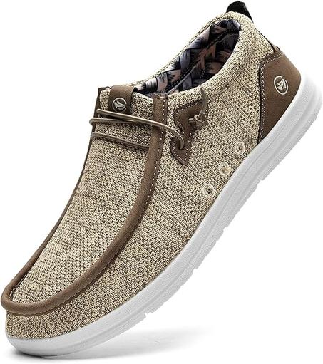 1TAZERO Mocasines de ancho ancho para hombre, con plantillas de soporte de arco, zapatos casuales para fasciti plantar con soporte de arco