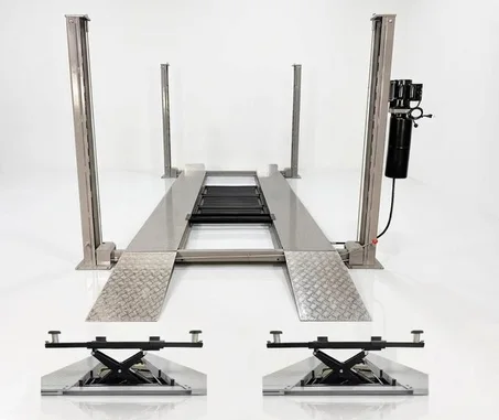 TRIUMPH NSS-8 8000 Lbs 4 Post Storage Service Car Auto Lift Truck Hoist with RJ-5000 Rolling Bridge Jack - Triumph