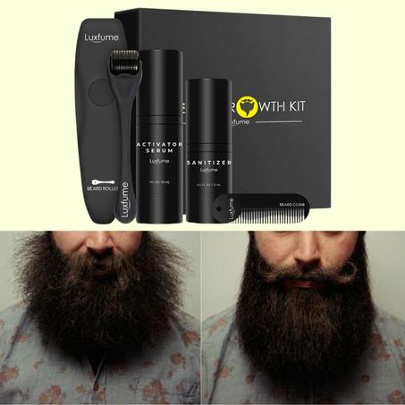 حزمة  Beard Growth Kit لتطويل وترطيب شعر اللحية