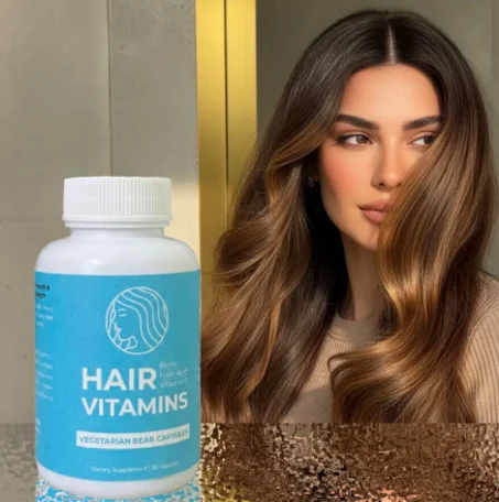 ✨ HAIR VITAMINS  مكمل غذائي نباتي متطور لتعزيز صحة، طول، وقوة الشعر
