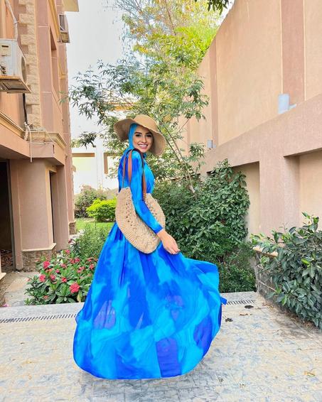 بوركيني أزرق سماوي أنيق لصيف