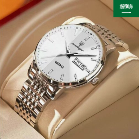 ساعة يد رجالية فضية 2023