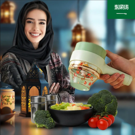 قطاعة خضروات كهربائية محمولة 4 في 1