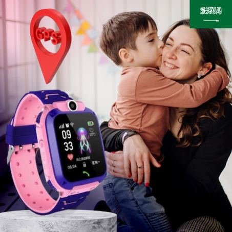 ساعة ذكية (وردية)