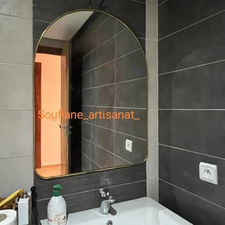 مراية نحاس دهبي 80/60 سم