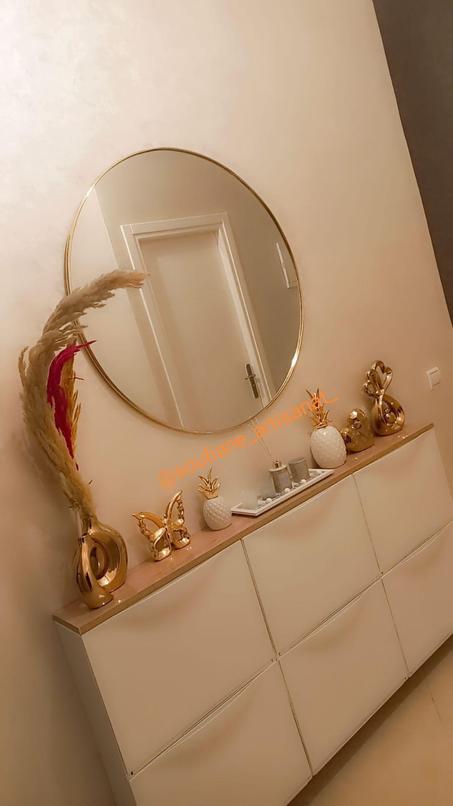 مراية نحاس دهبي 90 سم