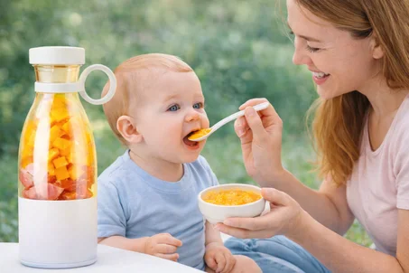 الخلاط المحمول لتحضير طعام الأطفال الطبيعي في ثوانٍ