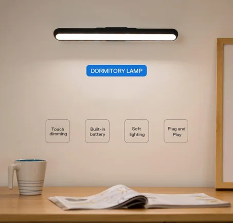 شريط اضاءة LED من اكس سبرينغ مصابيح خزانة قابلة للتعتيم تعمل باللمس تحت الرف يعمل بالبطارية لحماية العين منفذ شحن USB 3 اوضاع حائط لاعادة الشحن أحمر