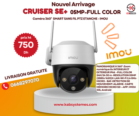 CAMERA CRUISER SE+  ETANCHE 05MP 360 FULL COLOR