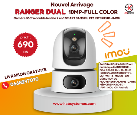 CAMERA SANS FIL RANGER DUAL 10MP
