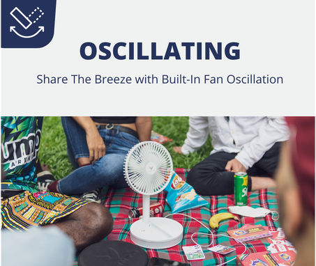 مروحة محمولة قابلة للشحن و قابلة للطي