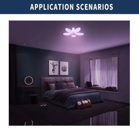 LED الموسيقى الخفيفة إيقاع أضواء ملونة الصوت لمبة قابلة للطي