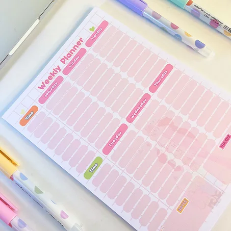 weekly planner pink 💖💗