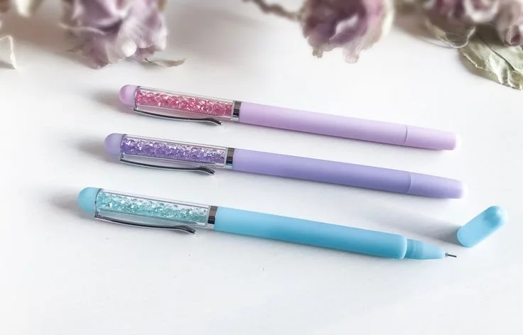 قلم الاحجار 💖💕🌸   gem stone gel pen