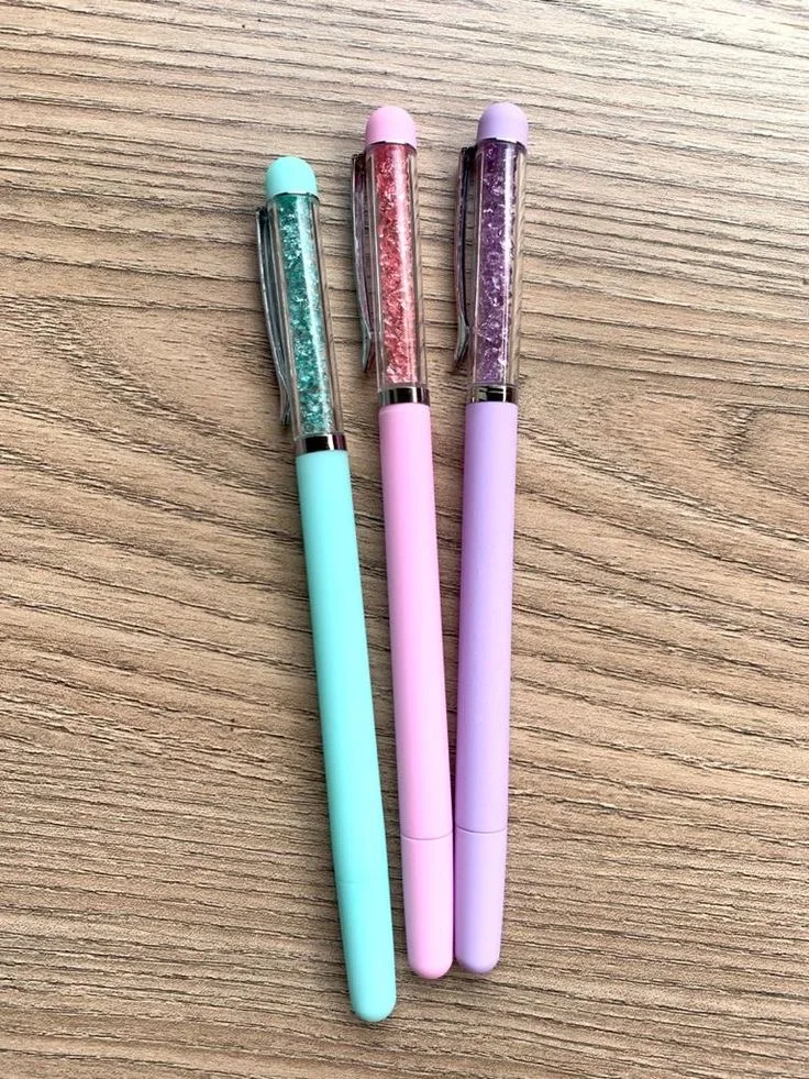 قلم الاحجار 💖💕🌸   gem stone gel pen