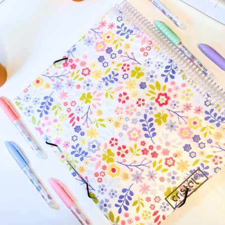 حافظة الاوراق على شكل دفتر  ازهار 🌸💕💖