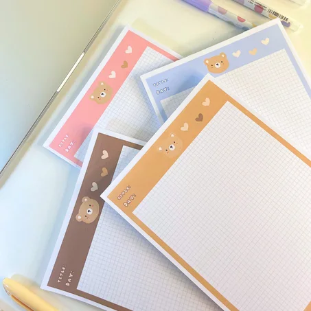 ورق ملاحظات او تلخيصات الدببة 🧸🧸💖🌸💖