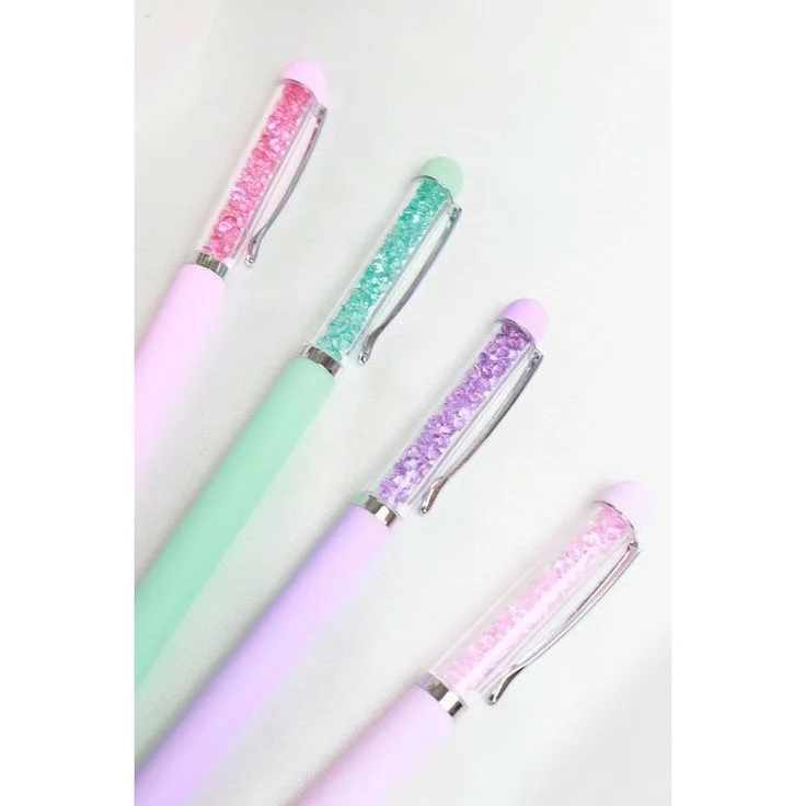 قلم الاحجار 💖💕🌸   gem stone gel pen
