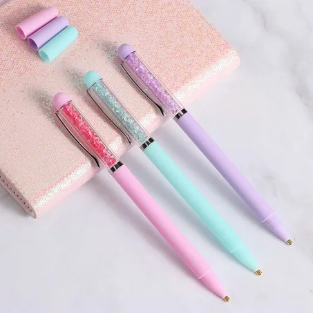 قلم الاحجار 💖💕🌸   gem stone gel pen
