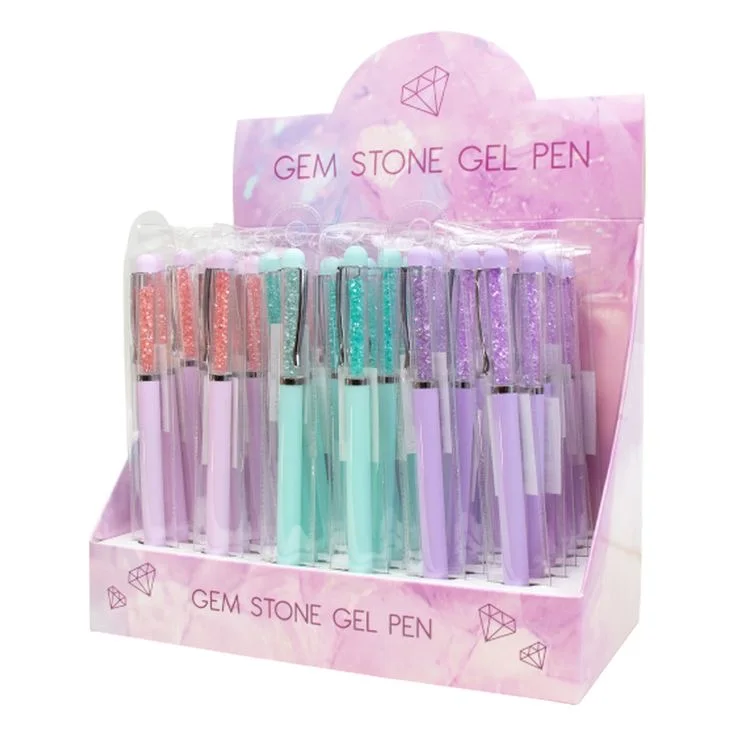قلم الاحجار 💖💕🌸   gem stone gel pen