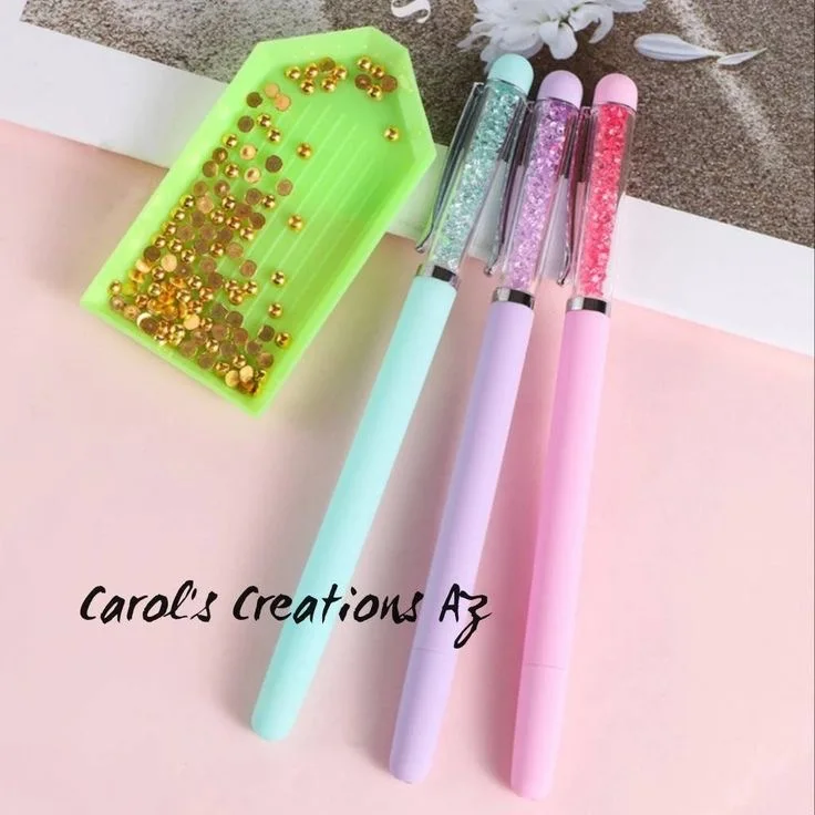 قلم الاحجار 💖💕🌸   gem stone gel pen