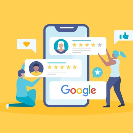 تقييمات غوغل مابس 5 نجوم مع تعليقات عشوائية باللغة الانجلزية