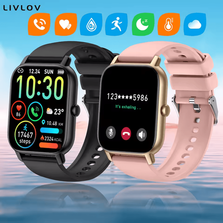 AI Voice Assistant Smart Watch for Men/Women, 1.85'' HD Touch Screen