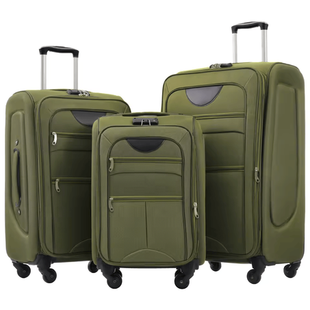 Softside Luggage Expandable 3 Piece Set Suitcase Upright Spinner Softshell Lightweight Luggage Travel Set